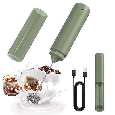 CIRCLE JOY Elektrischer Milchaufschäumer Handaufschäumer Wiederaufladbar Kaffeeaufschäumer mit Dual