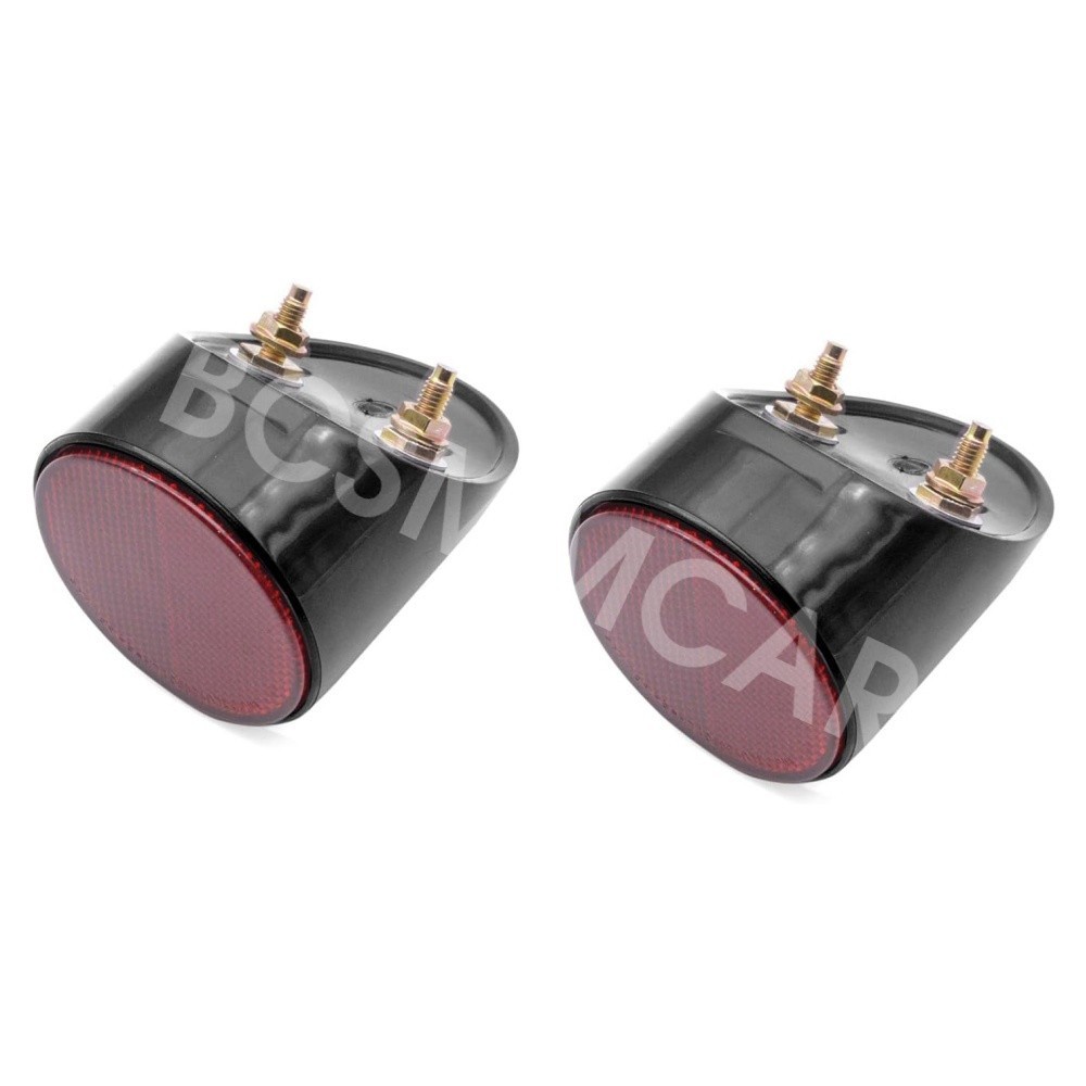 Fit For Toyota Land Cruiser 1973-1979 FJ40 BJ40 Red Lens Rear Reflector 1 Pair