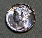 1942 S United States Silver Mercury Dime - Full Split Bands / UNC - Lot 804