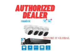 Reolink 4K 8MP PoE Security Camera System 8CH NVR 4X Wired Outdoor PoE Cameras