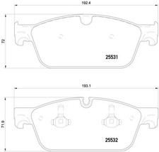 Bremsbelagsatz Scheibenbremse PRIME BREMBO P 50 112 f&uuml;r GLE GL MERCEDES X166 500