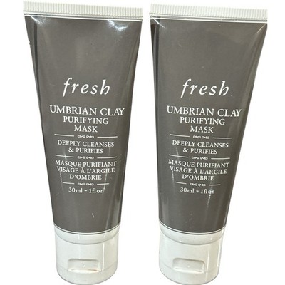 Lot of 2 Fresh Umbrian Clay Pore Purifying Face Mask 1 oz 30ml Brand New Sealed