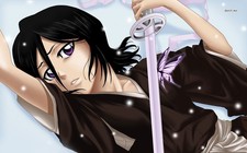 Anime bleach kuchiki rukia fantasy art girl girls sword Custom Gaming Mat Desk