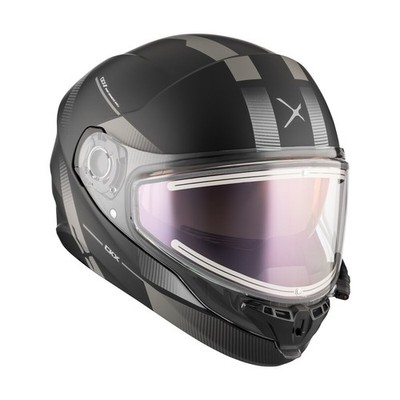 CKX Matte Black/Silver Contact Edge Snow Helmet w/Electric Shield - 515406