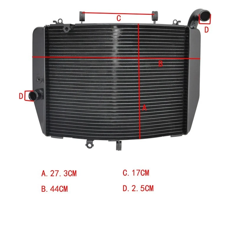Enfriador de radiador de motor de motocicleta de aluminio apto para Honda CBR600RR 2007-2023 F5 Foto 2 de 2