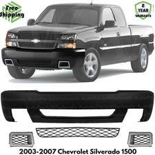 Front Bumper Cover Lower Grille Kit For 2003-2007 Chevrolet Silverado 1500