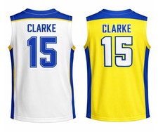 Retro Clarke Gentle Soul #15 Basketball Jersey Tribute Sewn Memorial Shirts