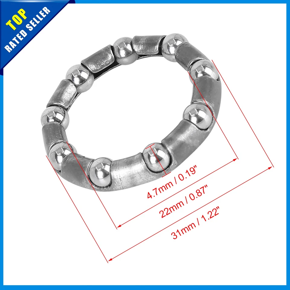 Universal 31mm x 9 Mid Axle Wheel Bearing Retainer for Bicycle Bike Pack of 12 - Image 2 of 4