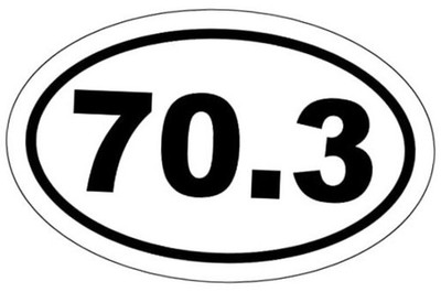 * Oval Euro Car Magnet 70.3 Marathon Distance Runner Magnetic Bumper Sticker