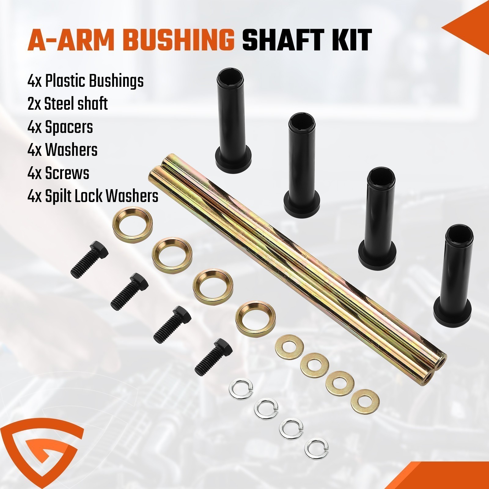 2* Front Lower A-Arm Bushing Shaft Kit 7501093 For Polaris Sportsman 400 500 700