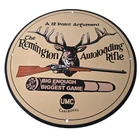 Vintage Remington Porcelain Sign - Firearms Rifles Deer Ammo Guns Gas Pump Sign