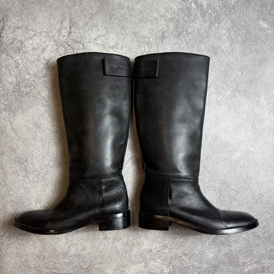 Bottega Veneta Black Leather Knee-High Boots EU 40 / US 9 Made in Italy