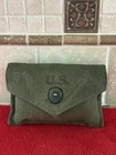 Original WW2 U.S. Military First Aid Carlisle Bandage Pouch OD Green WWII 1945