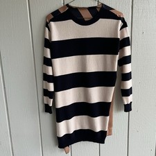 Stella McCartney Cashmere and Silk Striped Long Sleeve Sweater Dress Size 36