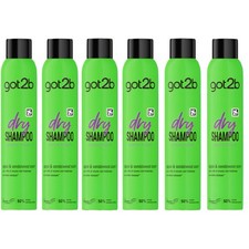 6x Schwarzkopf Got2B Dry Shampoo Extra Fresh 200ml - Apple & Sandalwood - Vegan 8.33 per litre