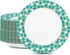 Charmount 10 Inch Paper Plates, Heavy Duty Disposable Dinnerware, 100 Count