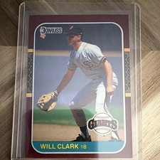 Donruss 1987 Opening Day Will Clark #96 San Francisco Giants Baseball Card