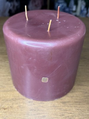 Vintage PartyLite Large 3-wick Pillar Candle 6''x 5'' S6529 MULBERRY Retired