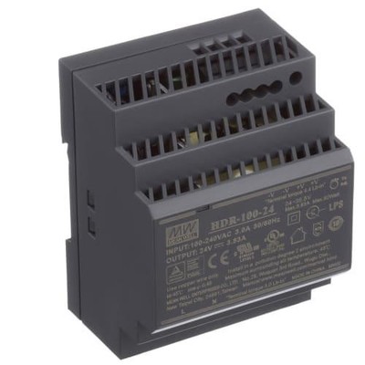 1PC MEAN WELL USA HDR-100-24 Power Supply, AC-DC, DIN Rail, 100W,24V,3.83A,