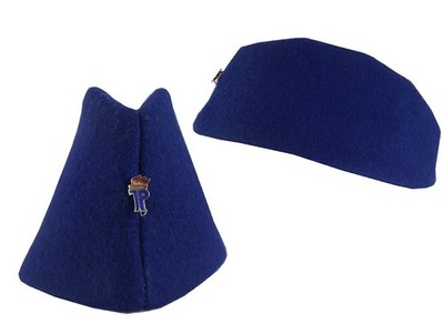 GDR early young pioneers uniform - hat / cap / boat old style + badge