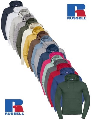 Russell 265M Authentic Hooded Sweatshirt Long Sleeve Hoodie XS - 4XL