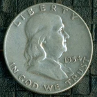 1954 USA Franklin Silver Half Dollar  R86