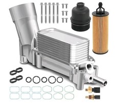 Aluminum Engine Oil Cooler Filter Housing Fits 11-16 Dodge Jeep Chrysler Ram3.6l