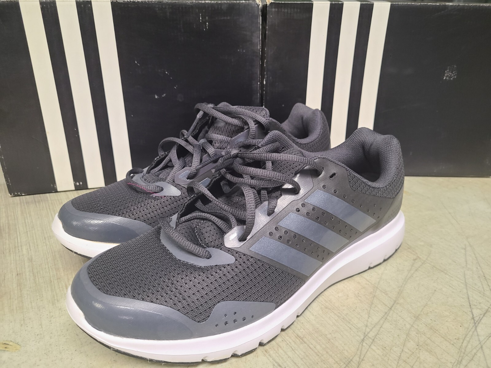 NEW Men&#039;s Adidas Duramo 7 m AF6661 Athletic Running Shoes Black Gray - Size | eBay