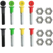 Dime Bag Hardware Skateboard Mounting Nuts and Bolts 1" Phillips - Rasta