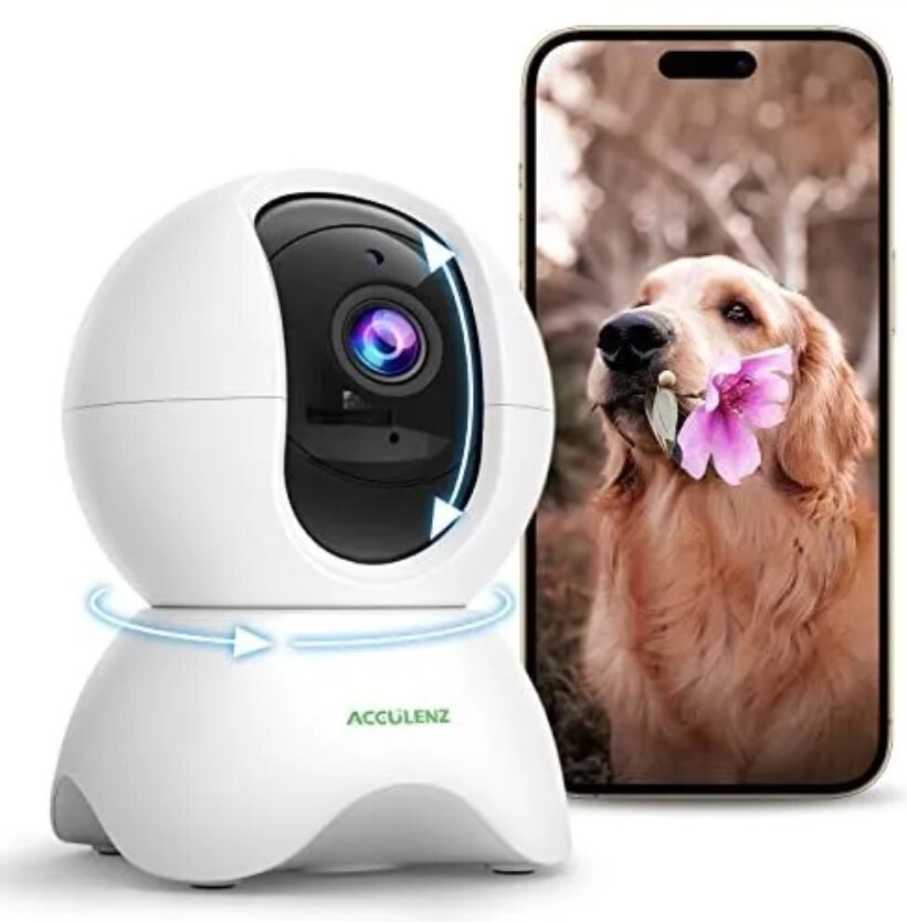 ACCULENZ 5MP HD Pet Camera Indoor 2.5K 2.4GHz WiFi Camera for Home Security   67-image