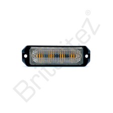 Luz de advertencia Slim Direction estroboscópica 4 LED ámbar para furgoneta vehículo de recuperación R65 R10