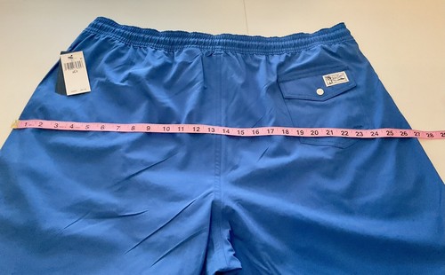 NWT Polo Ralph Lauren Men Swim WearTrunks Royal BlueYellow Pony Accents 2XLT $95 - Picture 19 of 20