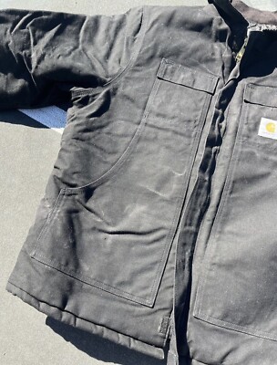 Vintage 90s Carhartt Double Front Jacket Made in USA Black Vintage 90s Carhartt Double Front Jacket Made in USA Black