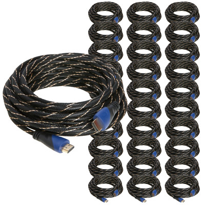 30 pcs 20 ft HDMI 4K Gold Cable HDTV 60HZ Gaming Streaming PS4 Xbox High Speed
