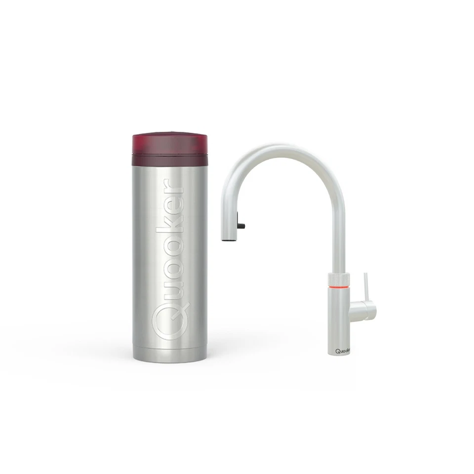 Quooker Flex PRO3-VAQ B Edelstahl Kochendwasserhahn - Silber