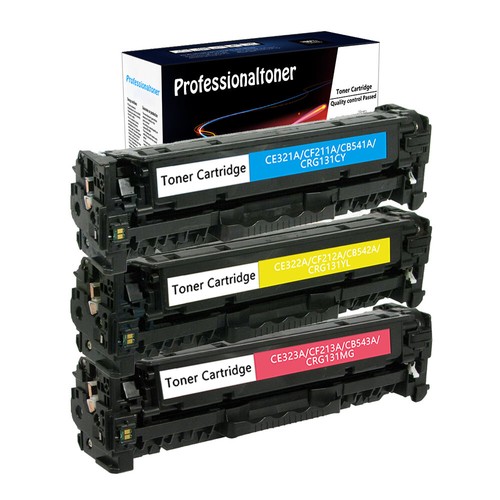 3 Pack CE320A Set Fits for HP 128A Color Toner LaserJet Pro CP1525N