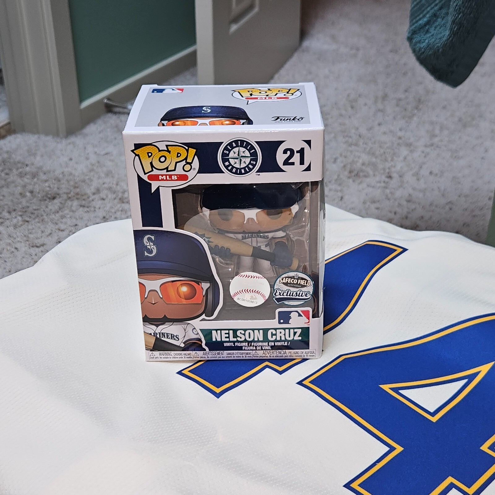 Sale Nelson Cruz #21 Seattle Mariners Funko Pop White Jersey Exclusive