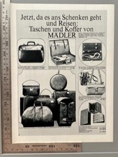 Mädler Koffer Taschen Leder Case Original 1969 Vintage Werbung Reklame advert