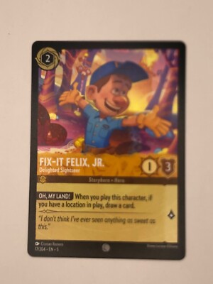 Disney Lorcana- Fix-It Felix, Jr. - Delighted Sightseer 17/204 - Non foil