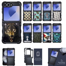 Para [Samsung Galaxy Z Flip6][DUAL TACTICAL][Funda híbrida de dos piezas] Funda con agarre