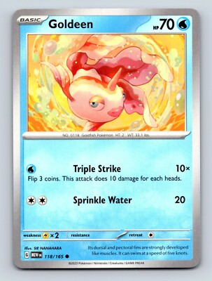 Goldeen HP 70 Triple Strike Attack Rarity Blue Colorful Pokémon