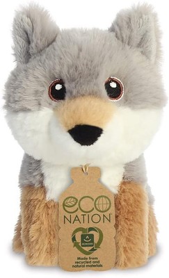 Aurora, 35077, Eco Nation Mini Wolf, 5In, Soft Toy, Multi-Coloured