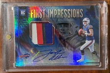 2018 Panini Illusions First Impressions Rookie Patch Auto Josh Allen Blue /100