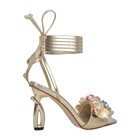 Women's Rhinestone Lace Up Ankle Strap High Heel Sandals Square Toe Shoes US7 — photo 4