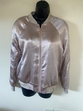 Rose Gold Bomber Jacket Size 8 By Forever New