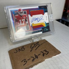 2019 Panini One Blue #35/99 Mecole Hardman Jr RPA Rookie Dual Patch Auto RC no39