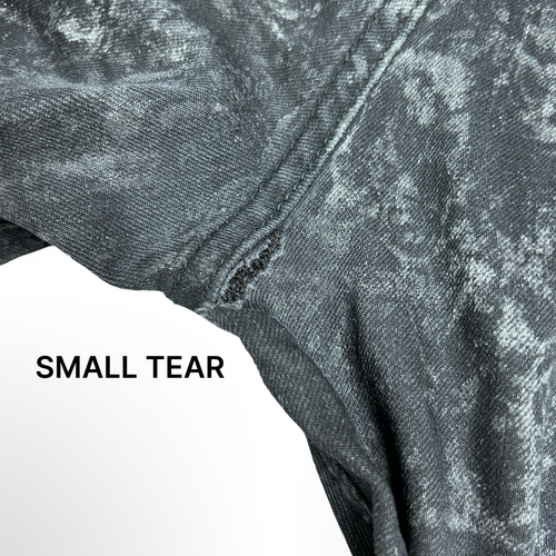 Jeans Lion Dynasty uomo TG 42x32 nero Y2K tie dye design grunge pieghe elasticizzato - Foto 14 di 19