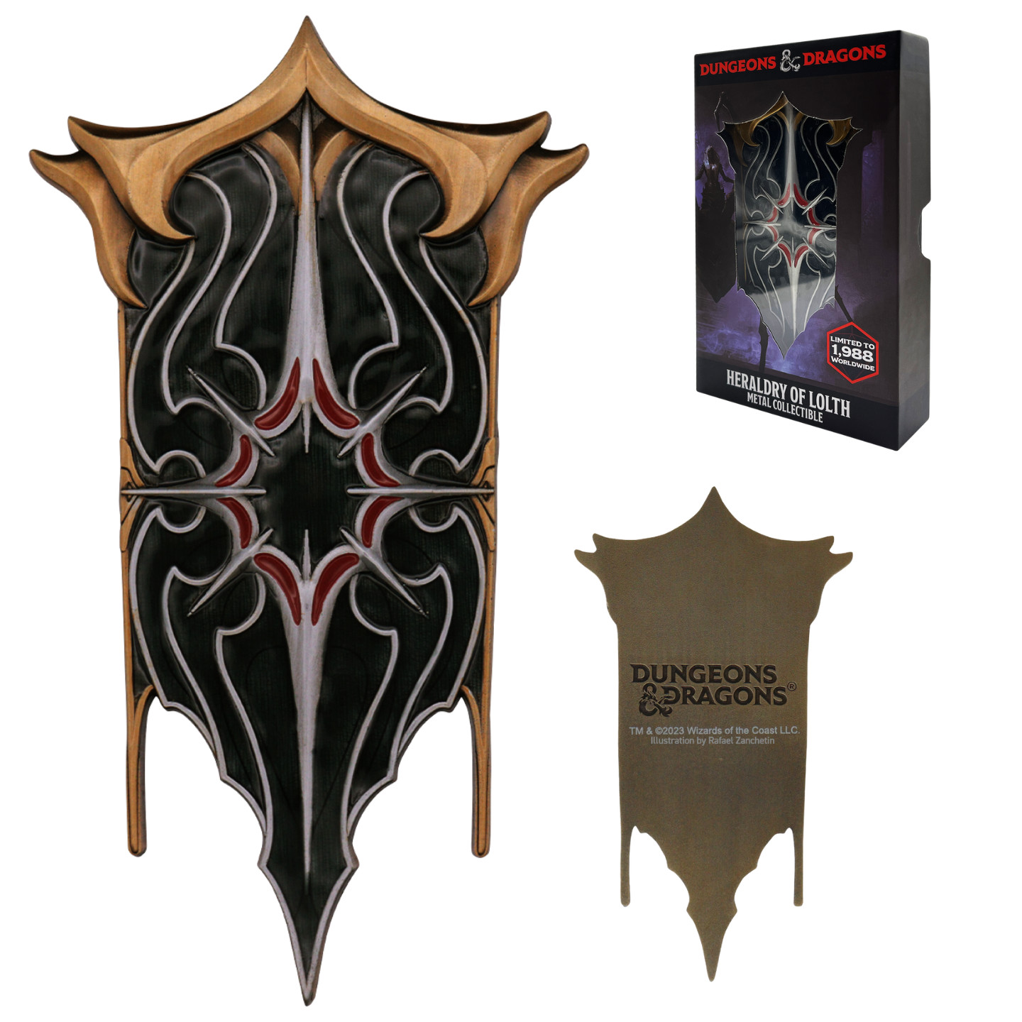 Dungeons & Dragons Unisex Black Limited Edition Highly Detailed Lolth The Spider Queen Collectible Metal Ingot In - Image 2