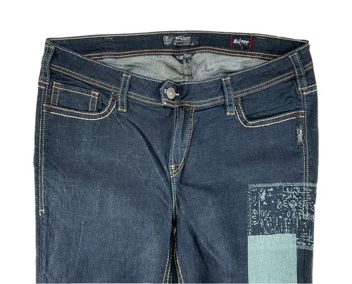 Jeans argento vita bassa martedì cropped Capri stampa azteca scura più 16 x 25,5 - Foto 6 di 7