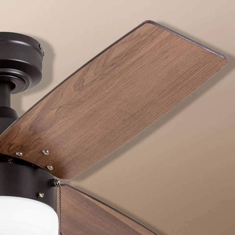 42" Modern Farmhouse LED Ceiling Fan Pull Chain Dual Mounting Bronze - Image 4 of 4